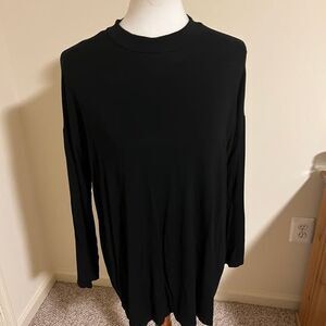 Eileen Fisher Black Long Sleeve Tunic Top - S/P